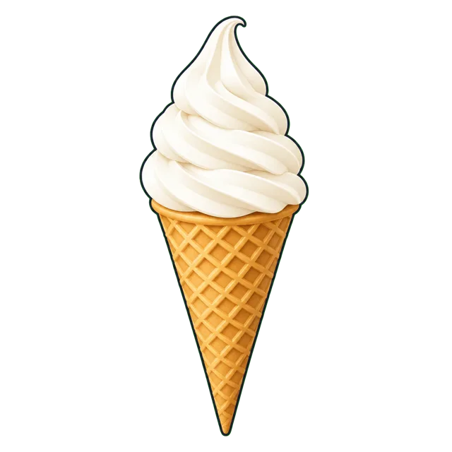 Cono sencillo con helado natural de yogurt griego