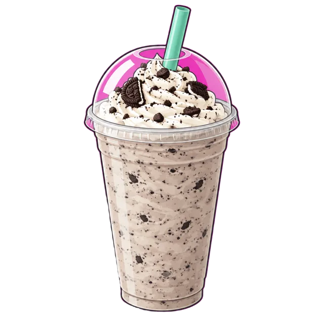 Frappe de Cookies & Cream con crema batida